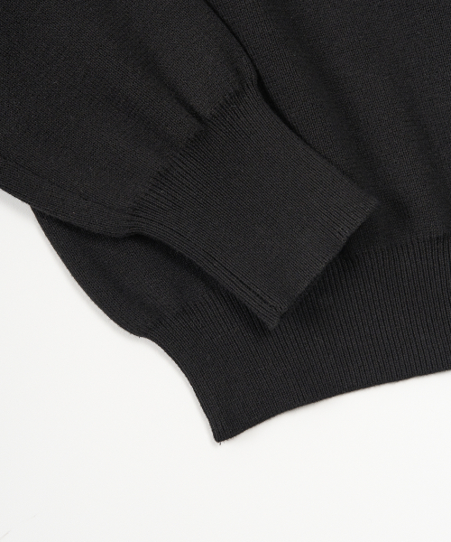 W Even Round хлопковый кардиган (BLACK)