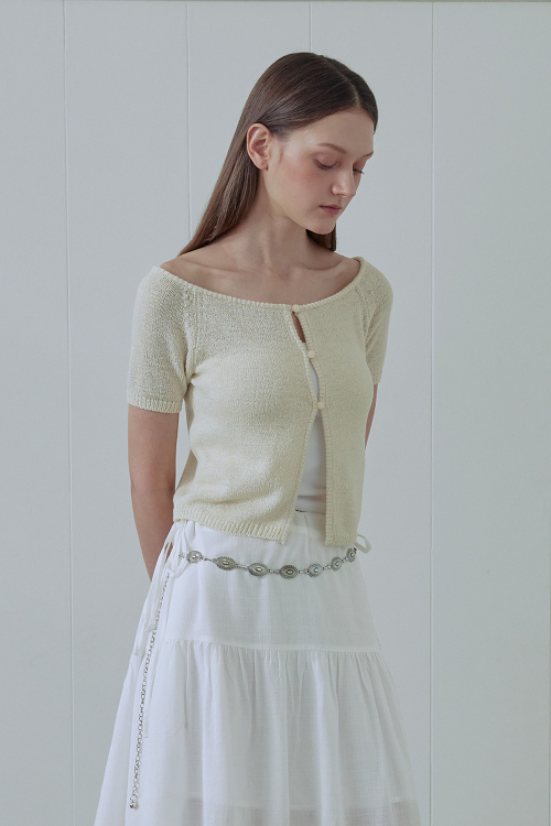 OFF-SHOULDER BUTTON UP кардиган