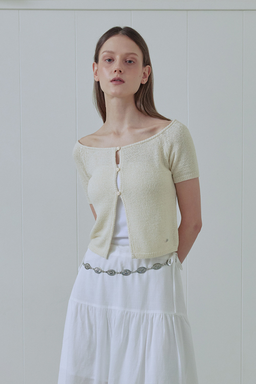 OFF-SHOULDER BUTTON UP кардиган
