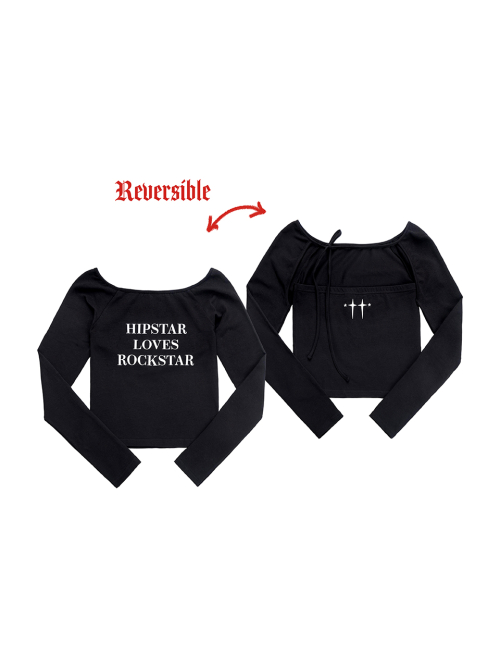 Двусторонняя футболка Hipster (Black)