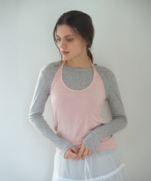 TENCEL HALTER NECK TOP