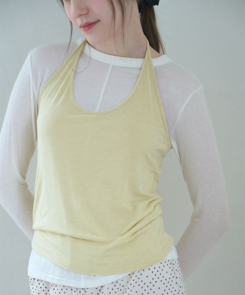 TENCEL HALTER NECK TOP