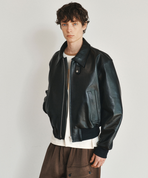 BEN GOAT LEATHER SHORT BOMBER Куртка