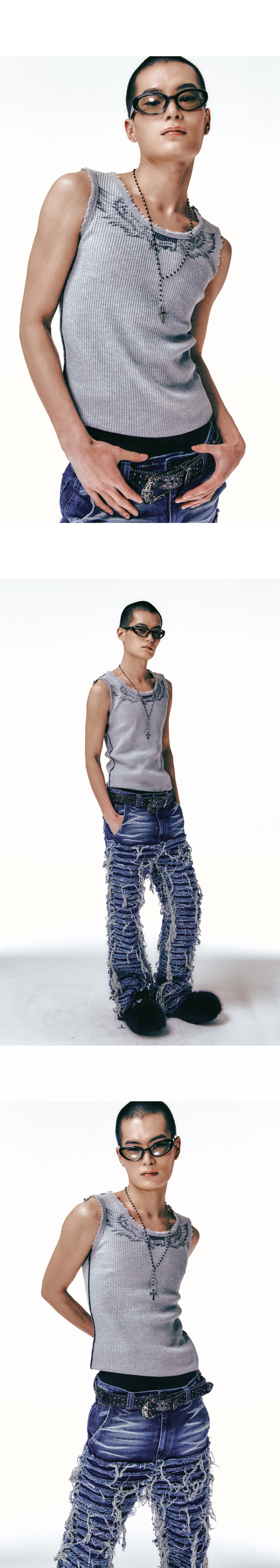 早期完売★LECYTO★Destroyed Radiance Sleeveless★日本未入荷 MUSINSA公式 | LECYTO Destroyed Radiance Sleeveless_[M.Gray]