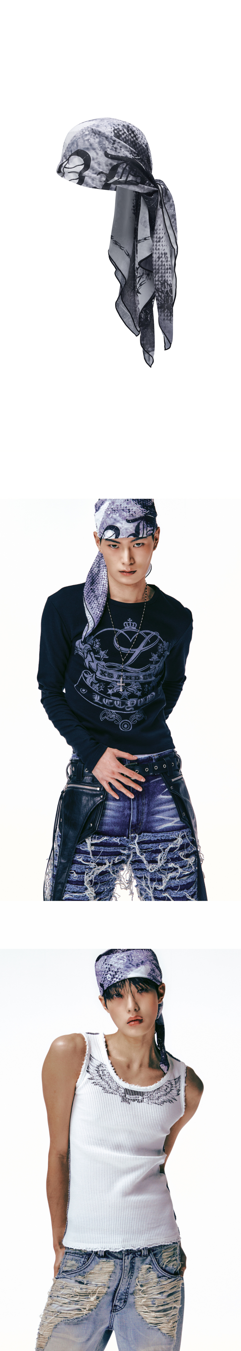 ★LECYTO★ Diploma BandanaBlack MUSINSA | LECYTO Diploma Bandana_[Black]