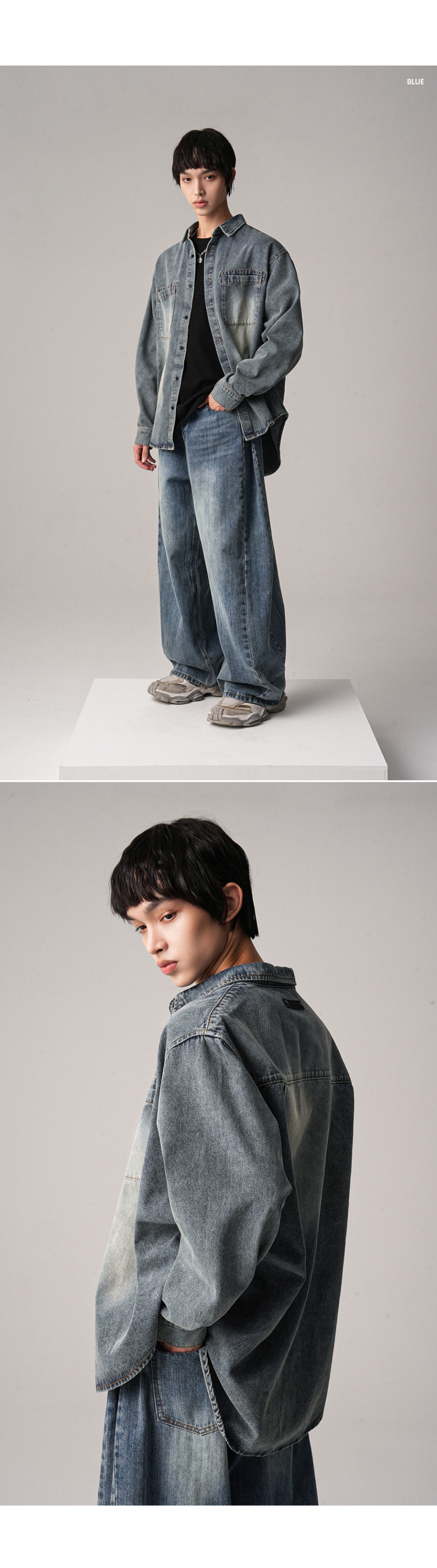 AVANDRESS ♥ Calm Stone Denim Shirt /追跡付 AVANDRESS ♥ Calm Stone Denim Shirt /追跡付 (AVANDRESS