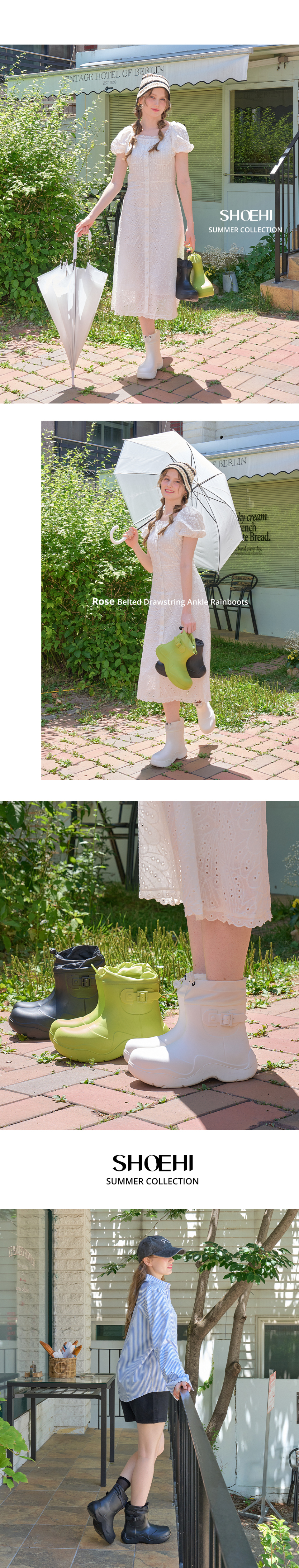 SHOEHI ■ Rose String Belt Rain Boots (3 Colors) MUSINSA公式 | SHOEHI Rose String Belt Rain Boots (3 Colors)_