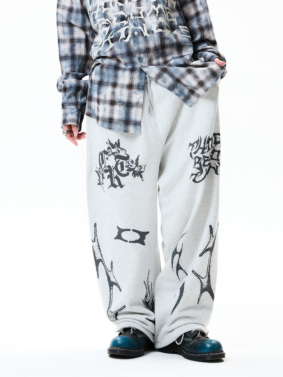 MUSINSA | CRITIC CHAOS SWEAT PANTS MELANGE GREY