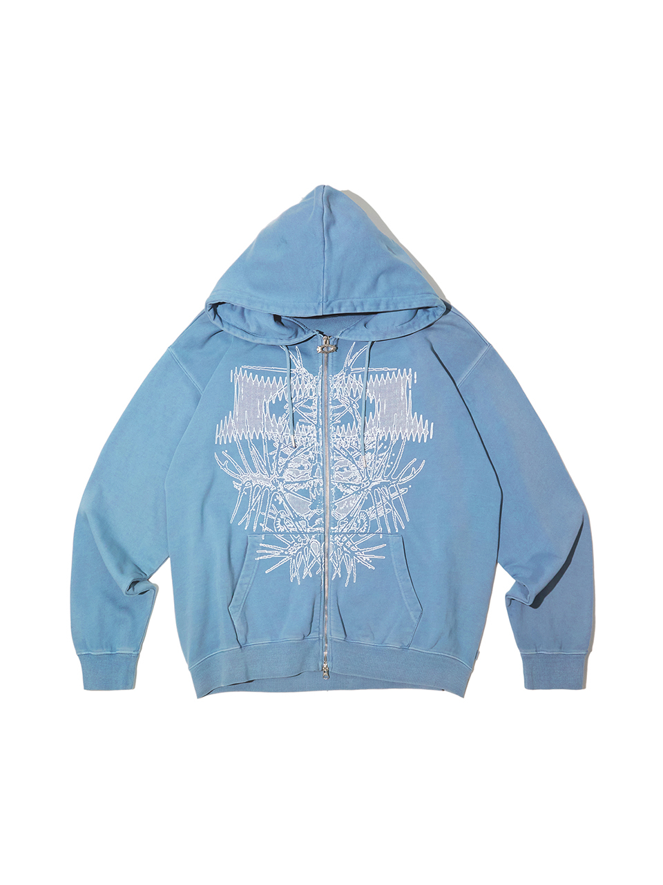 ◆25SS CRITIC GRID WORMHOLE HOODIE ZIPUP/2色◆ MUSINSA | CRITIC GRID WORMHOLE HOODIE ZIPUP PIGMENT BLUE