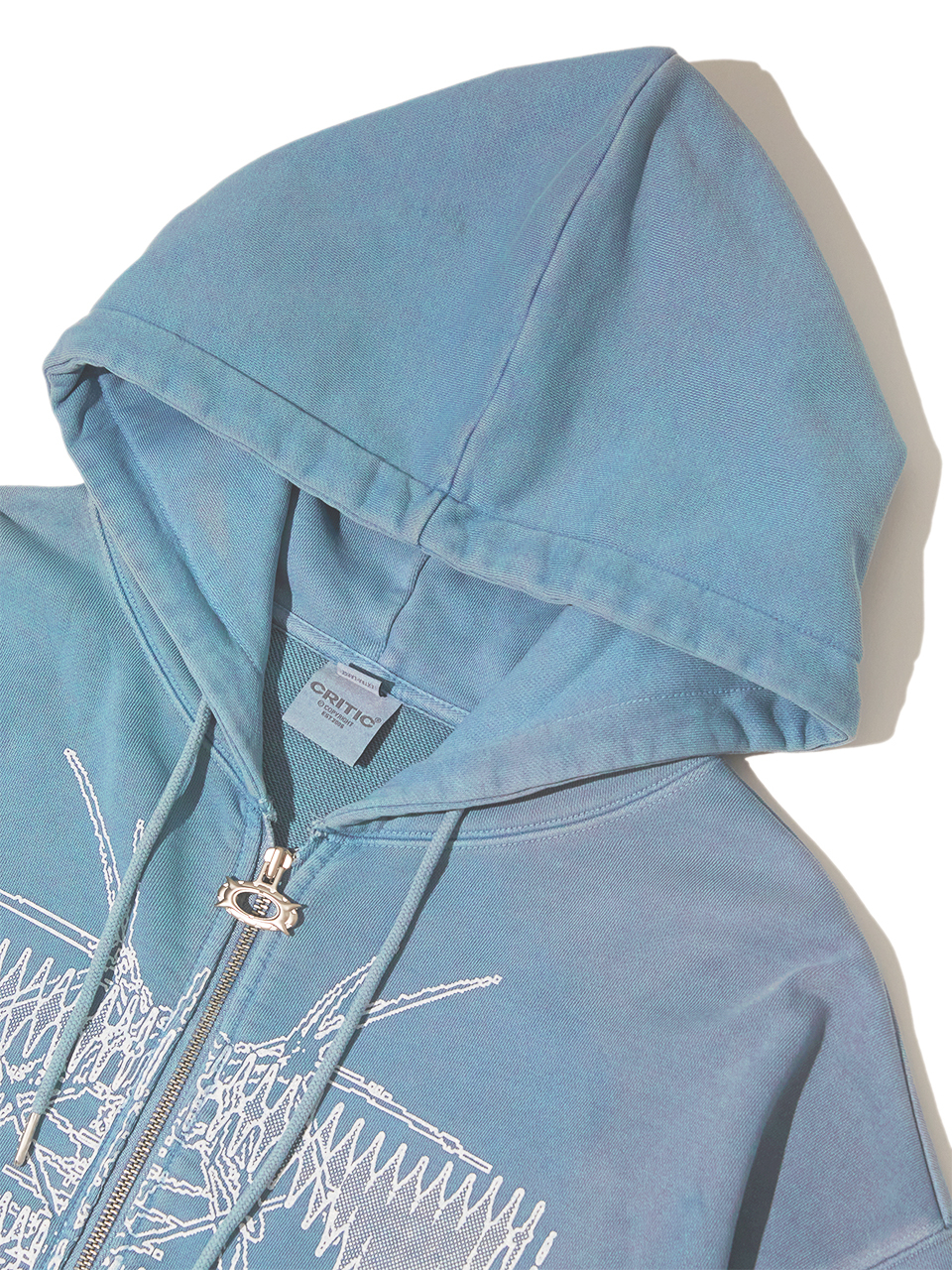 ◆25SS CRITIC GRID WORMHOLE HOODIE ZIPUP/2色◆ MUSINSA | CRITIC GRID WORMHOLE HOODIE ZIPUP PIGMENT BLUE