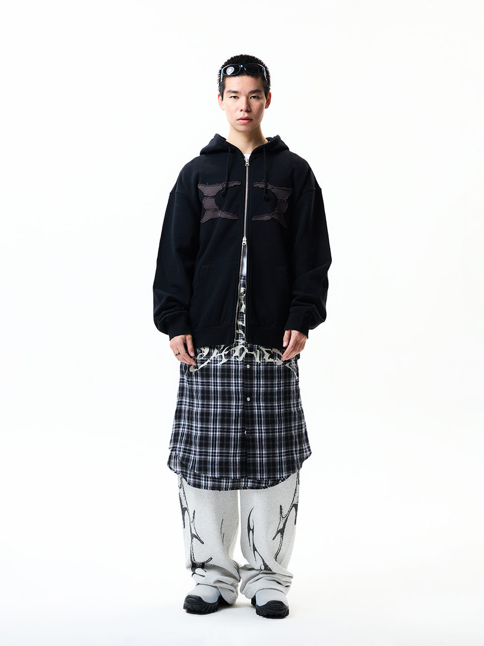 BREAKING WORMHOLE HOODIE ZIPUP BLACK 상세 이미지 9