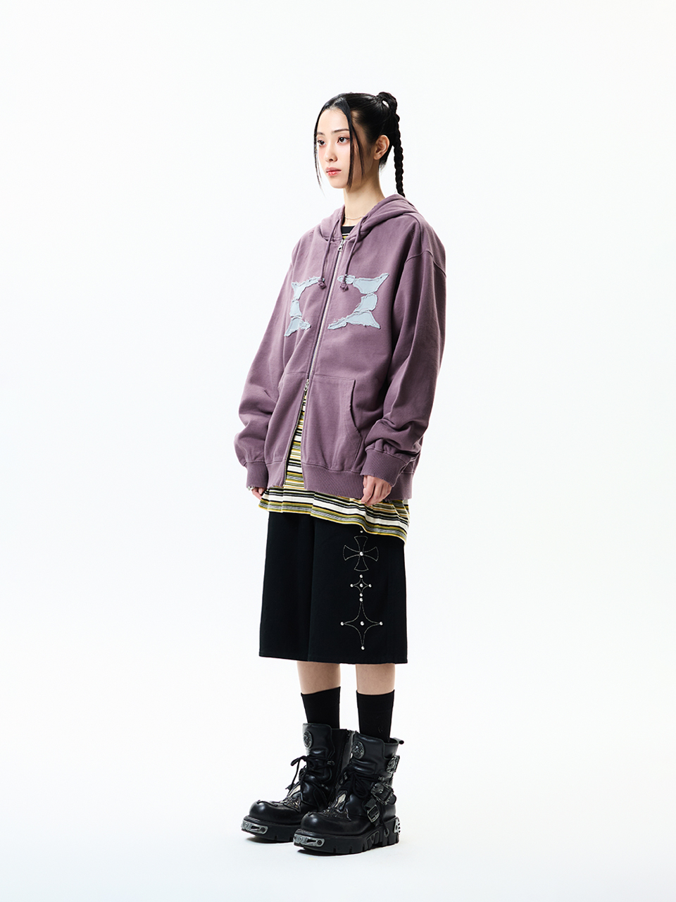 BREAKING WORMHOLE HOODIE ZIPUP PURPLE 상세 이미지 12