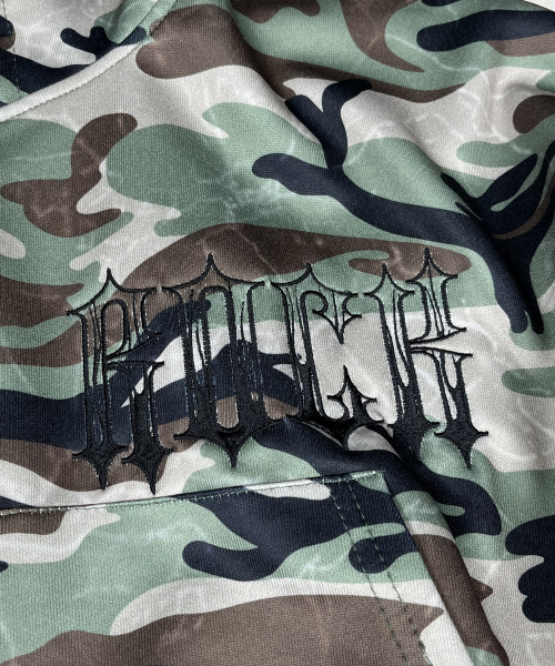 Skrr Camouflage Crop Hood Zip-up ((Multi))