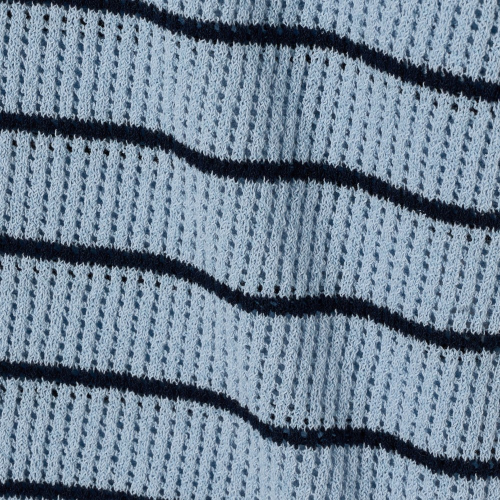 W STRIPED CADIGAN SWEATER - SKY BLUE (P252WKT430)