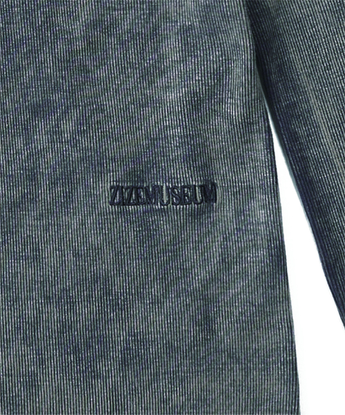 V NECK BUTTON HOODIE (STONE BROWN)