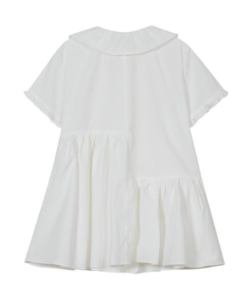 Textured Collar Top [White]