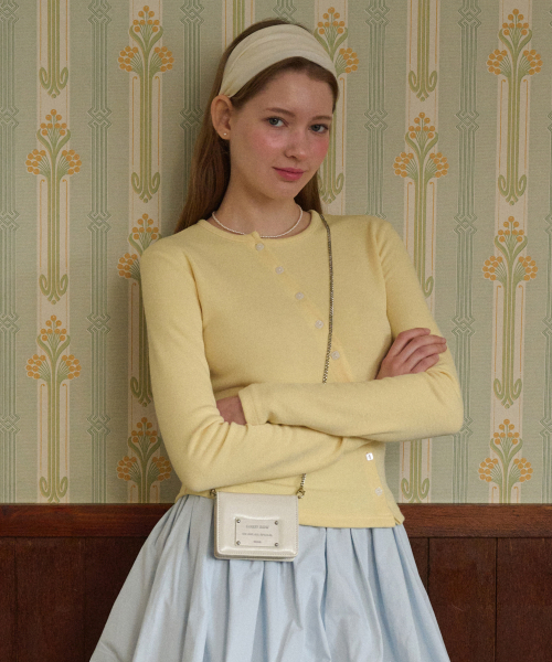 Soft Round Cardigan Yellow