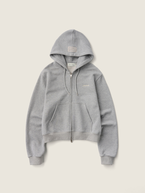 Classic Zip-up Hoodie (Melange Gray)