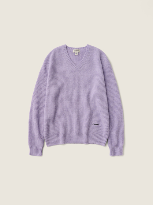 Bach V-neck Wool Knit (Lavender)