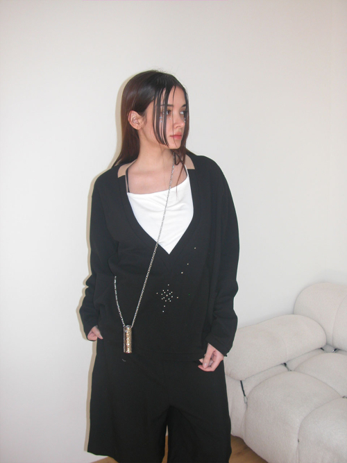 Pk V Neck Shirts, Black