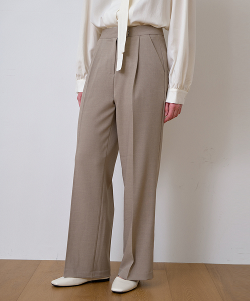 Классические брюки с одной складкой - Beige