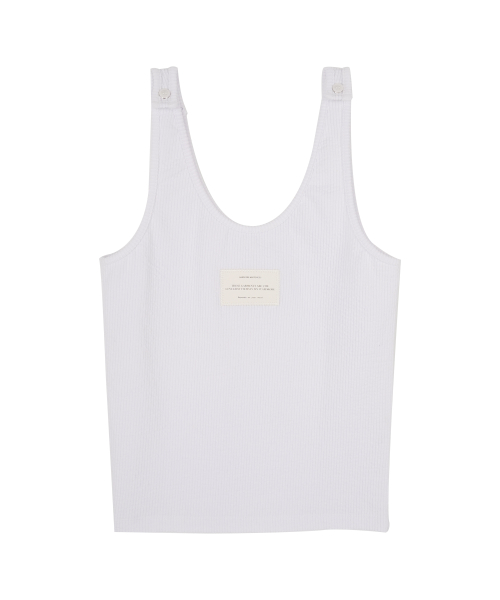 Винтажный многослойный топ с патчем, White