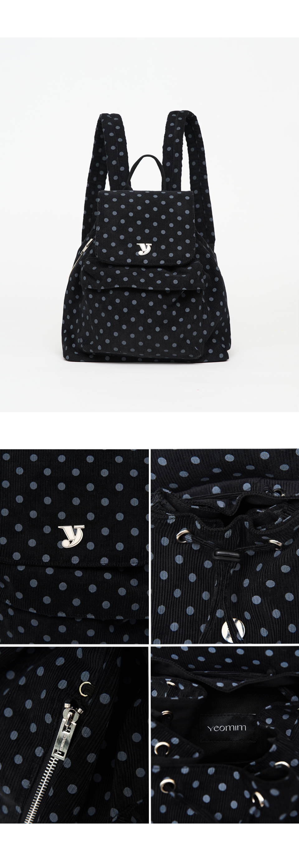 バックパック・リュック YEOMIM day backpack dot corduroy made by yeomim.