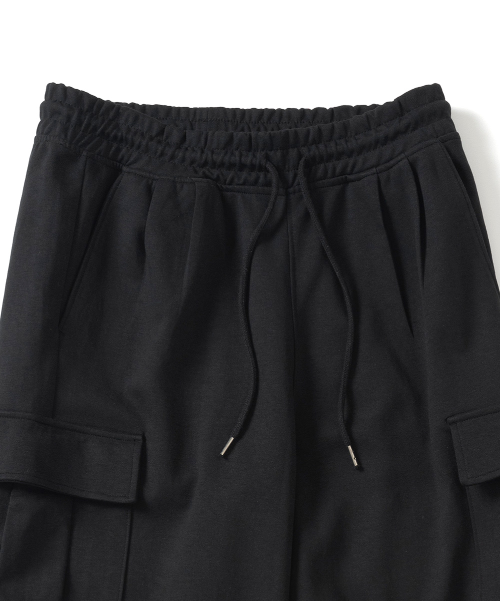 Широкие брюки карго с двойным карманом [BLACK]