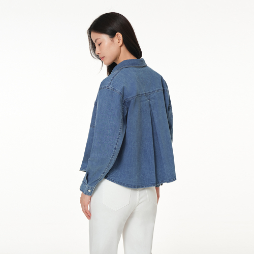 Укороченная джинсовая рубашка-куртка Air Denim