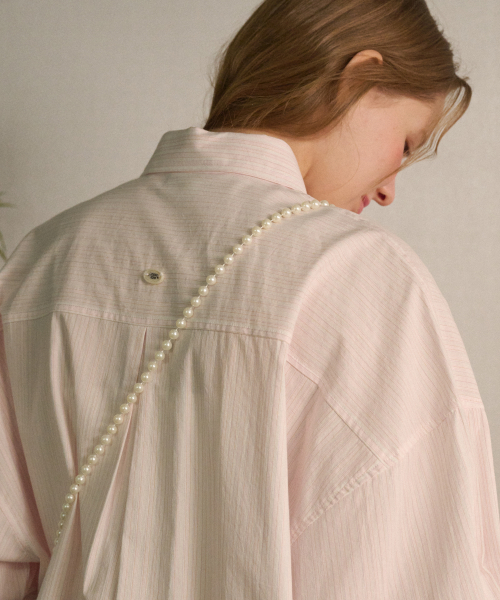 Loose Pin-Stripe Shirt Pink Stripe