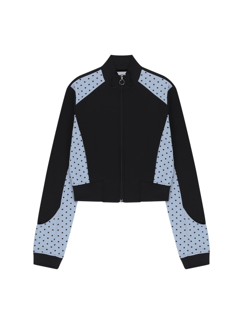 DOT LAYERD TRACK JACKET [BLACK]