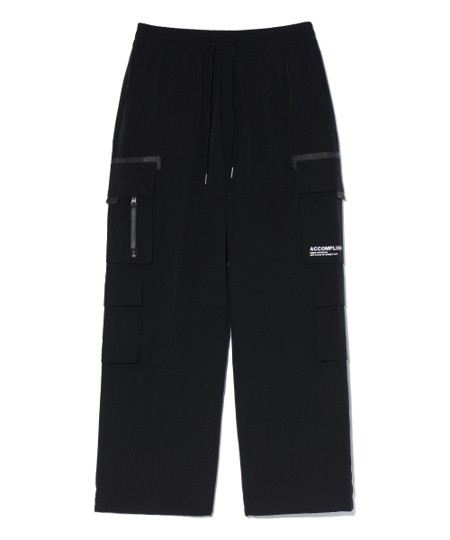 Широкие карго-брюки дабл BLACK (MP2PU365-076)
