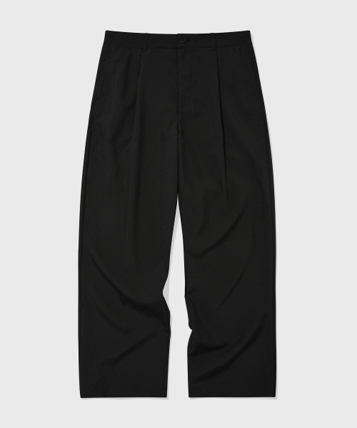 Summer Semi Wide Slacks_Black