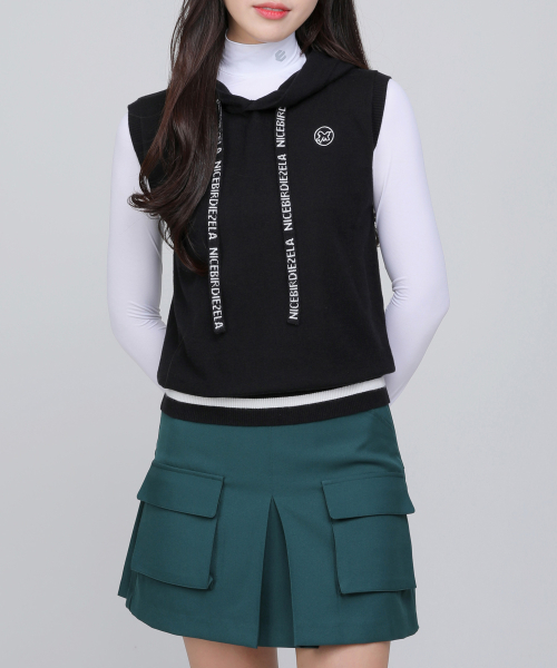 Женский вязаный жилет с капюшоном Hoodiebuddy (W6SV05) 3 Colors