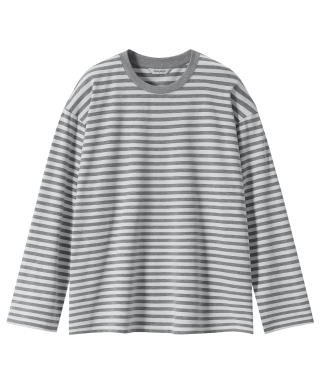 BRENSON ブレンソン オーバーフィット 1:1 ストライプ 長袖Tシャツ (5色展開) 画像 7