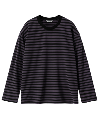 BRENSON ブレンソン オーバーフィット 1:1 ストライプ 長袖Tシャツ (5色展開) 画像 6
