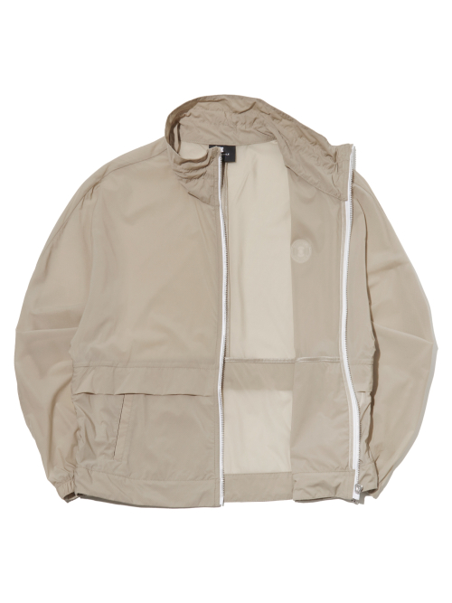 Мягкая куртка CO свободного кроя с высоким горлом L_Beige