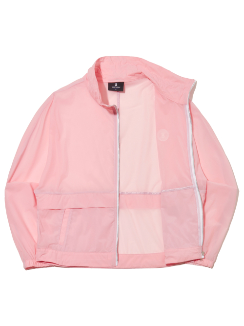 Мягкая куртка свободного кроя с высоким горлом CO L_Pink