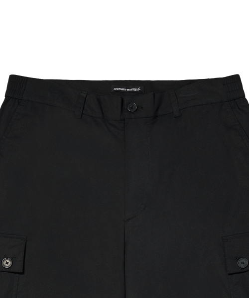 REGULAR FIT CARGO PANTS (BLACK)
