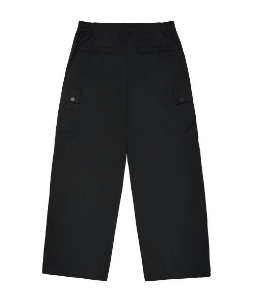 REGULAR FIT CARGO PANTS (BLACK)