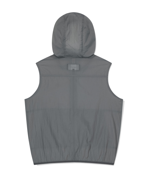 ECLIPSE NYLON HOOD VEST GREY(MG2FSMB966A)