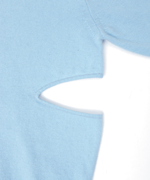 ORCHID ROUND CARDIGAN - SKY BLUE