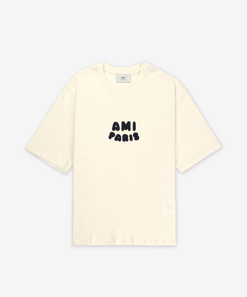 MUSINSA公式 | AMI Paris Logo Patch Short Sleeve T-Shirt