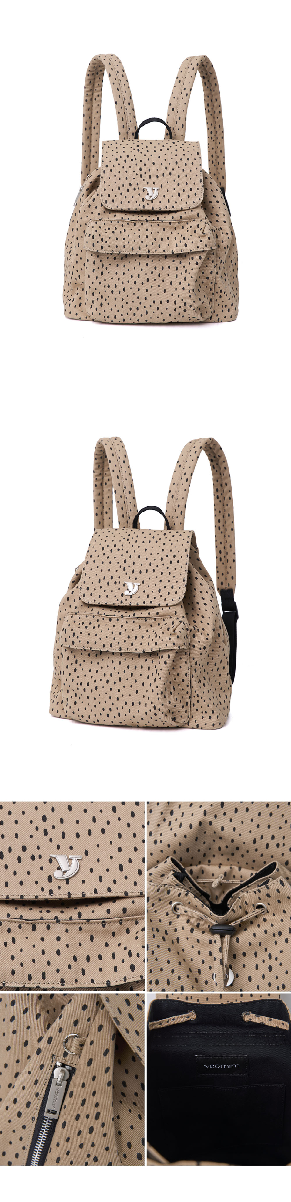 MUSINSA | YEOMIM mini day backpack (dot leopard)