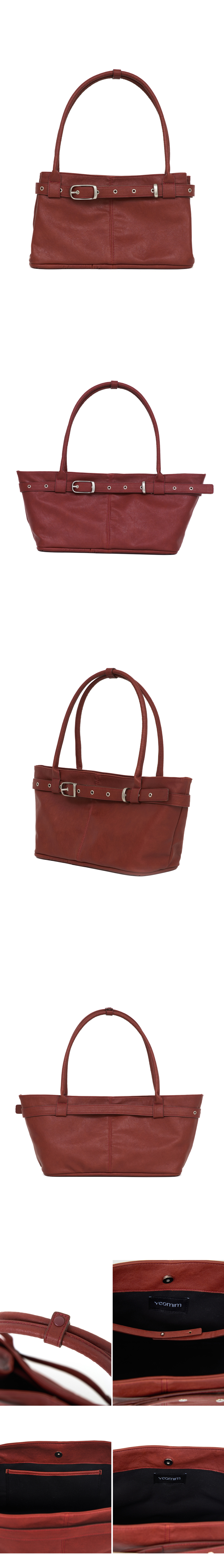 MUSINSA | YEOMIM belted boat bag (brick)