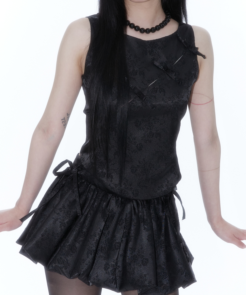 トップス KASHIKO ribbon paneled sleeveless 카시코(KASHIKO) Ribbon Paneled Sleeveless Black - 사이즈 & 후기