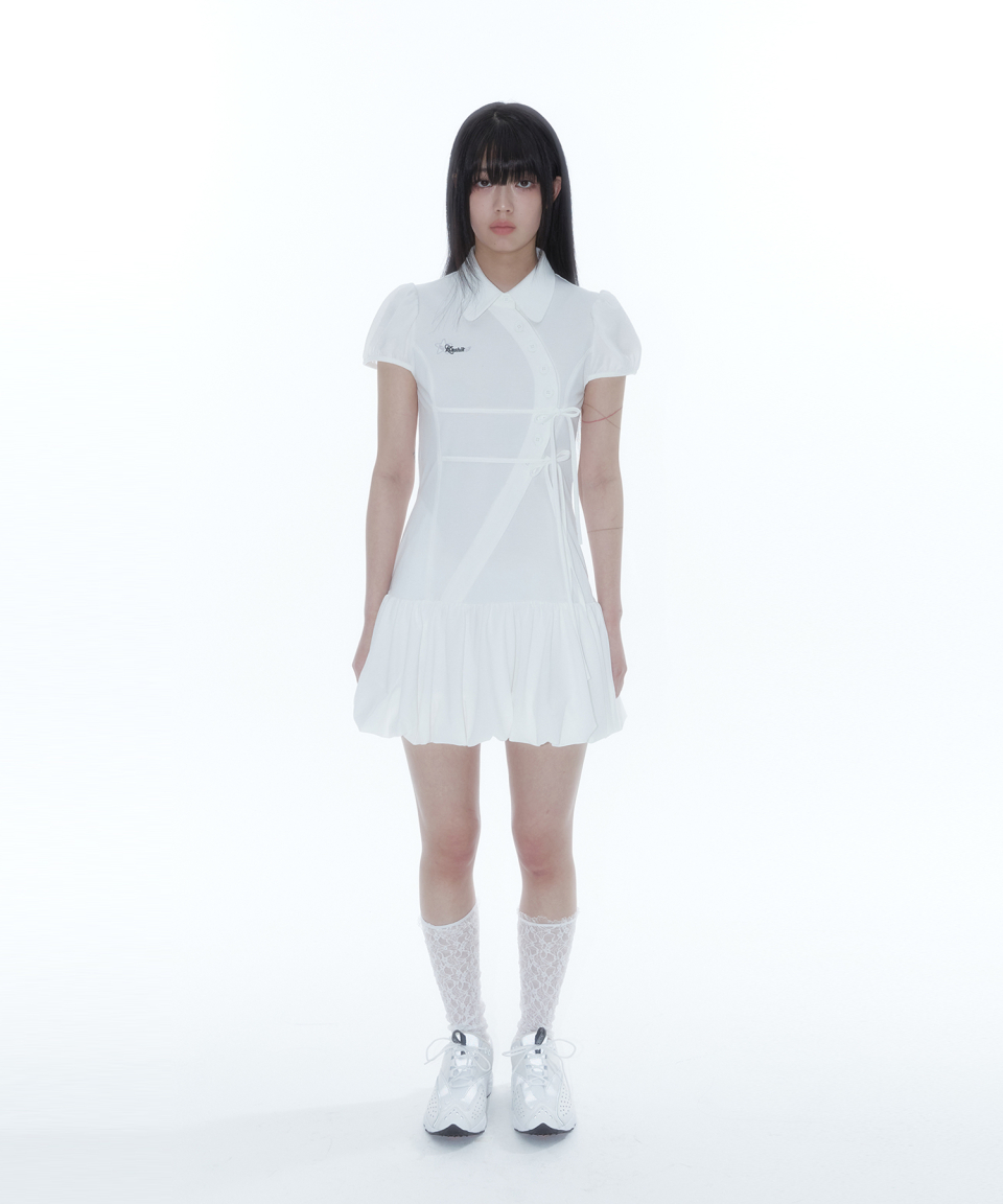 ★2025SS新作★KASHIKO★Puff Preppy Mini Dress MUSINSA | KASHIKO Puff Preppy Mini Dress Black