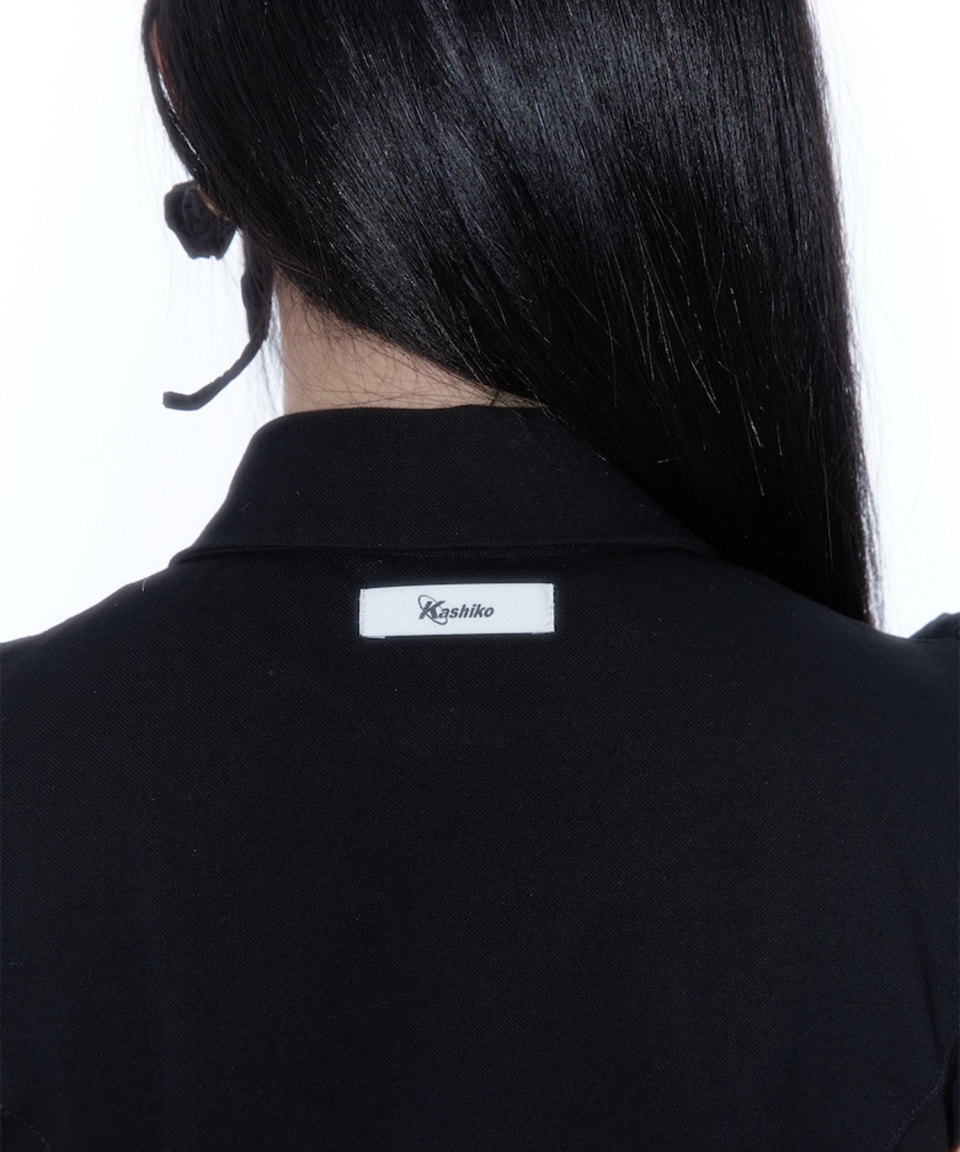ワンピース KASHIKO Puff Preppy Mini Dress Black MUSINSA公式 | KASHIKO Puff Preppy Mini Dress Black