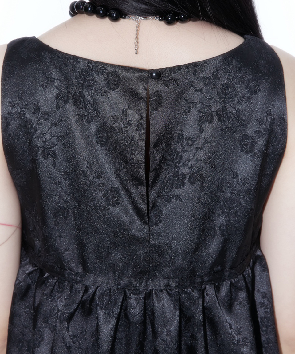 Kashiko☆Ribbon Balloon Dress MUSINSA公式 | KASHIKO Ribbon Balloon Dress Black
