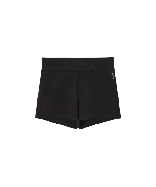 Micro Ribbed Banding Short Pants Black